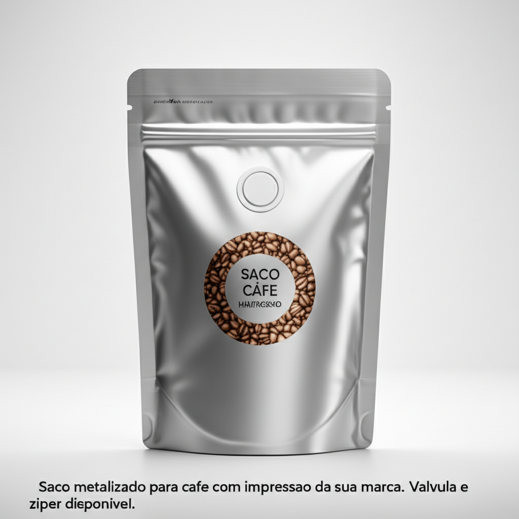 Saco para Cafe Metalizado Impresso