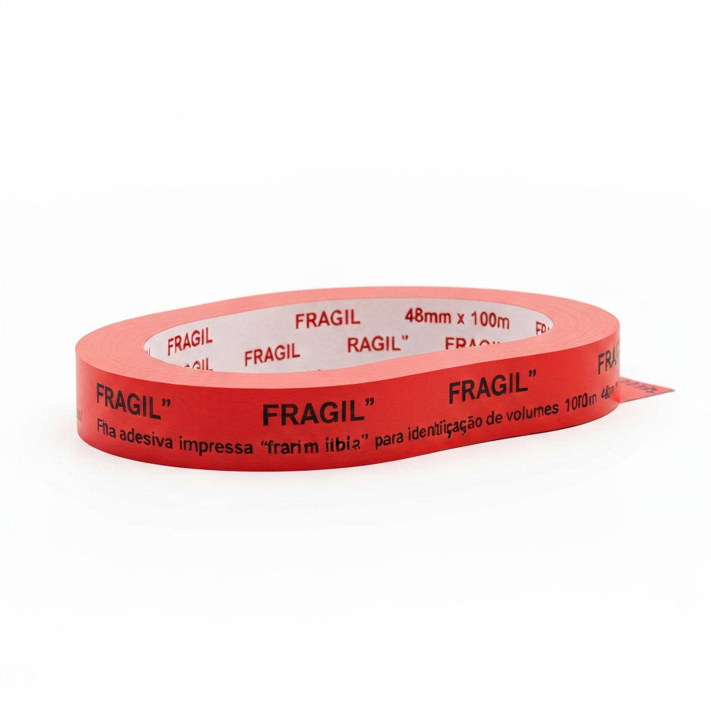 Fita Fragil Vermelha 48mm x 100m