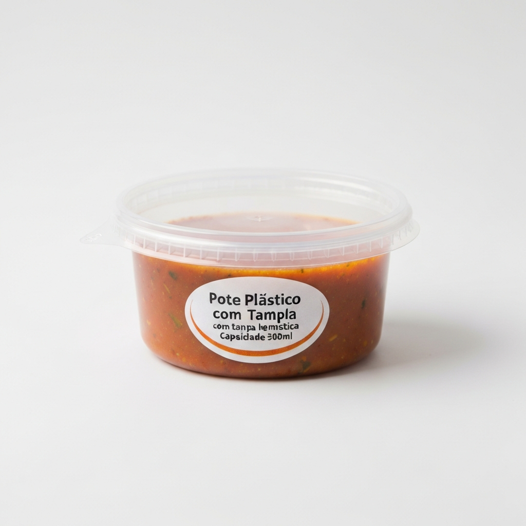Pote Plastico com Tampa 500ml
